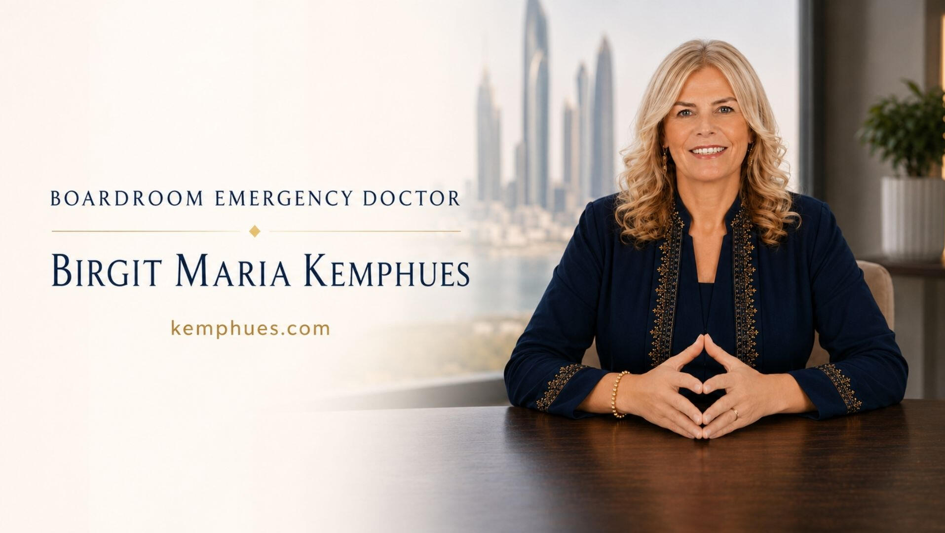 Dr. Birgit Maria Kemphues, The Boardroom Emergency Doctor