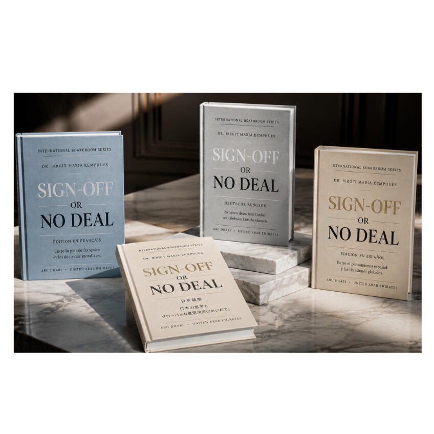 Sign-off or NO DEAL Authority books written by Dr. Birgit Maria Kemphues l The Boardroom Emergency Doctor.